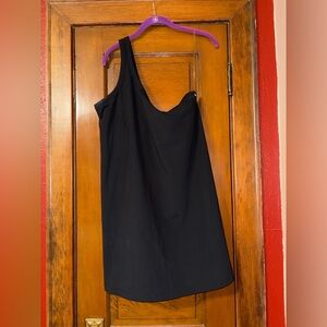 All in Motion Black One-Shoulder Dress